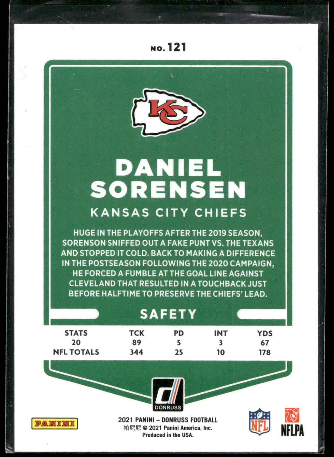 2021 Donruss #121 Daniel Sorensen
