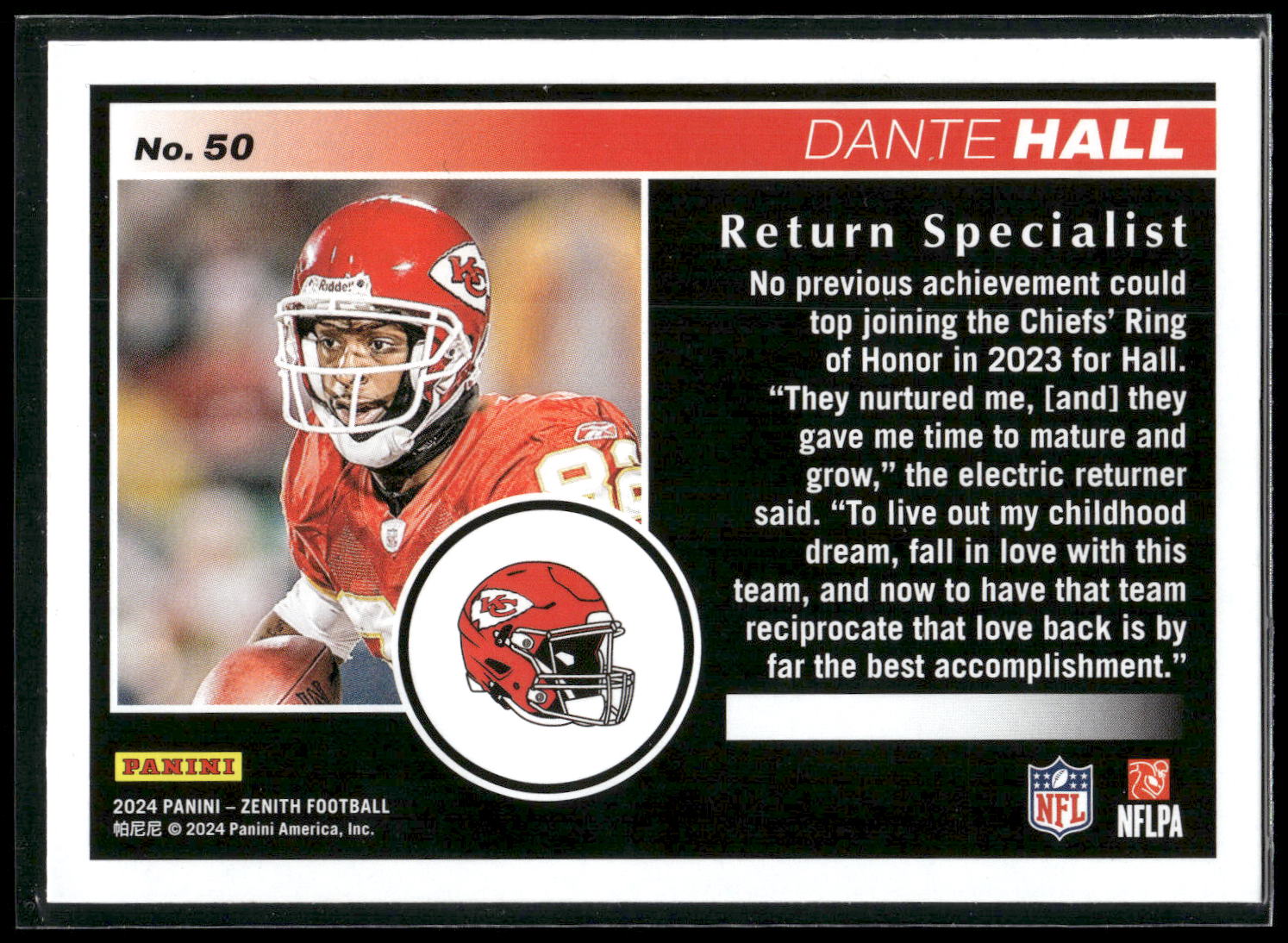 2024 Panini Zenith #50 Dante Hall Retail