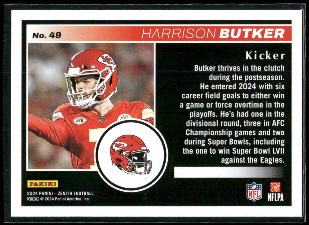 2024 Panini Zenith #49 Harrison Butker Retail