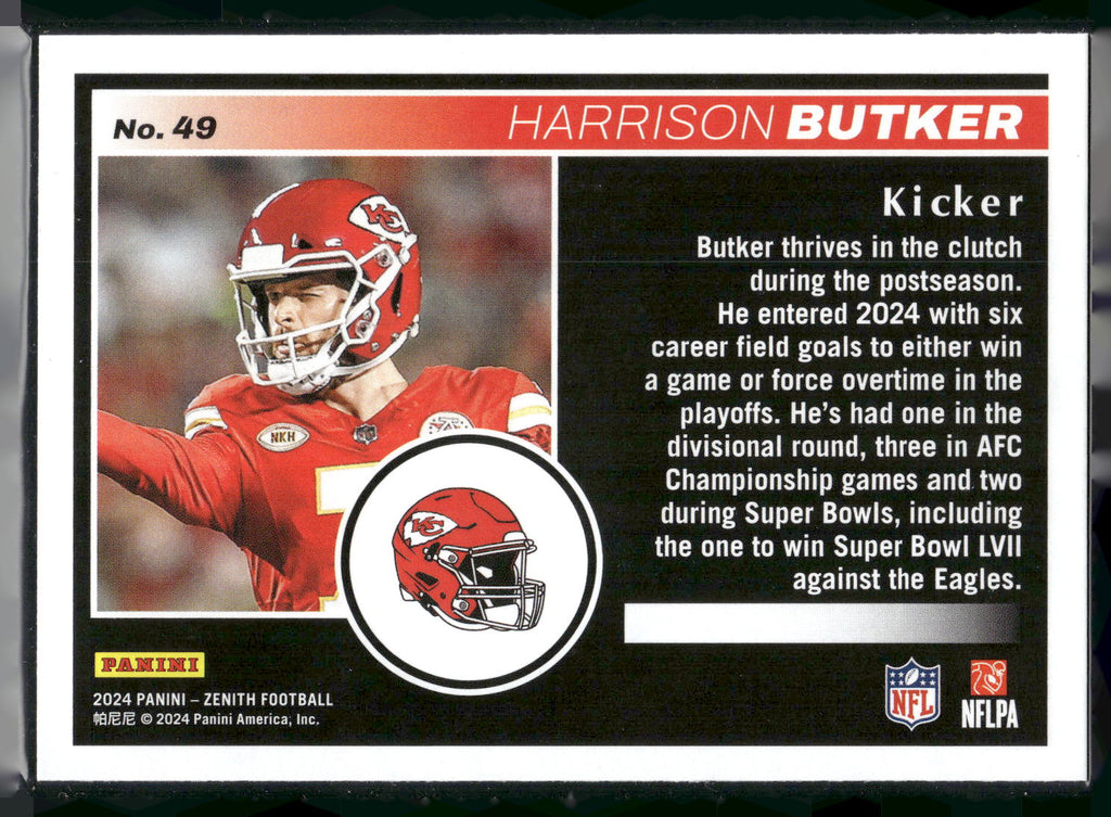 2024 Panini Zenith #49 Harrison Butker Retail