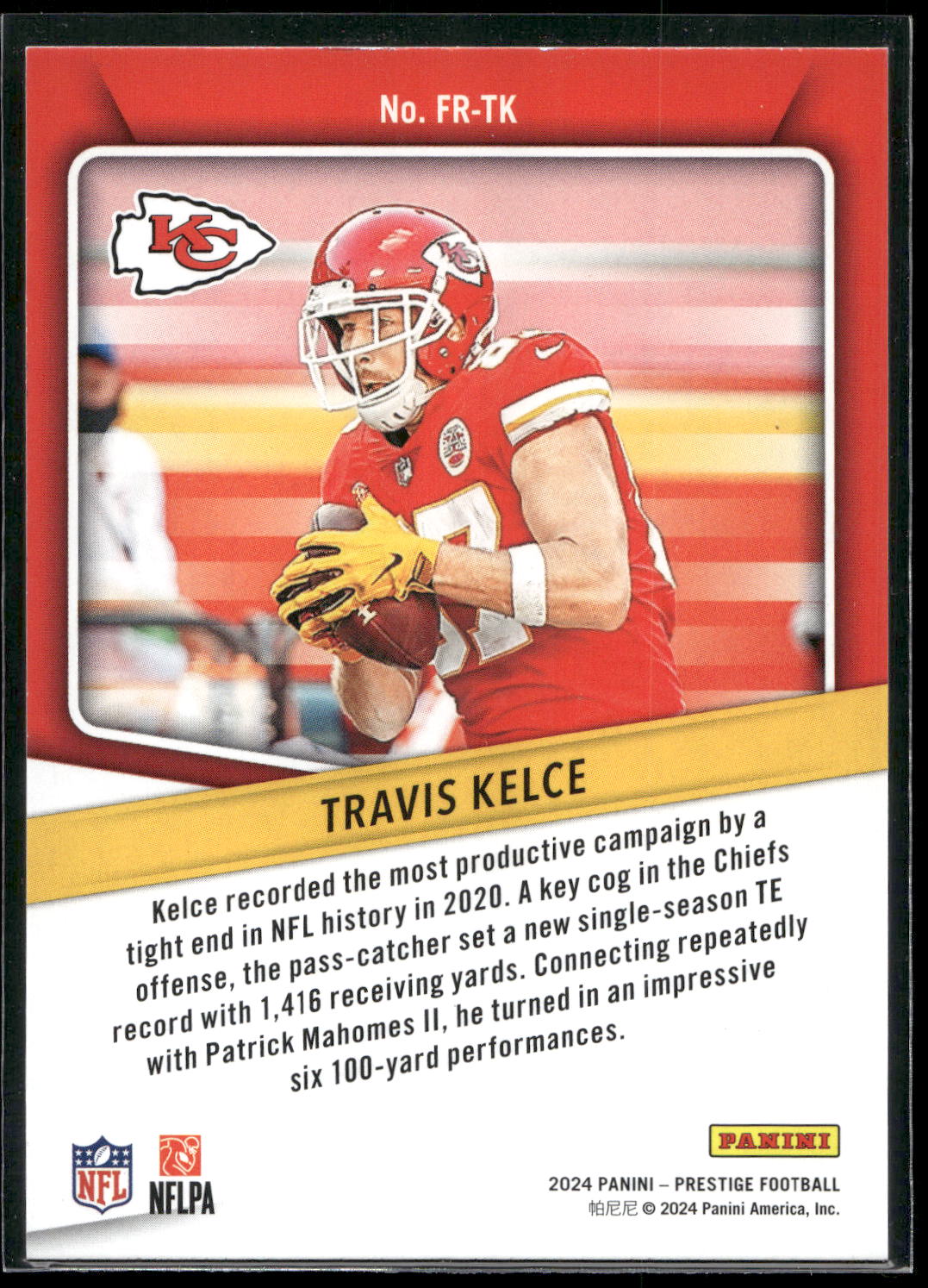 2024 Panini Prestige #FR-TK Travis Kelce For the Record
