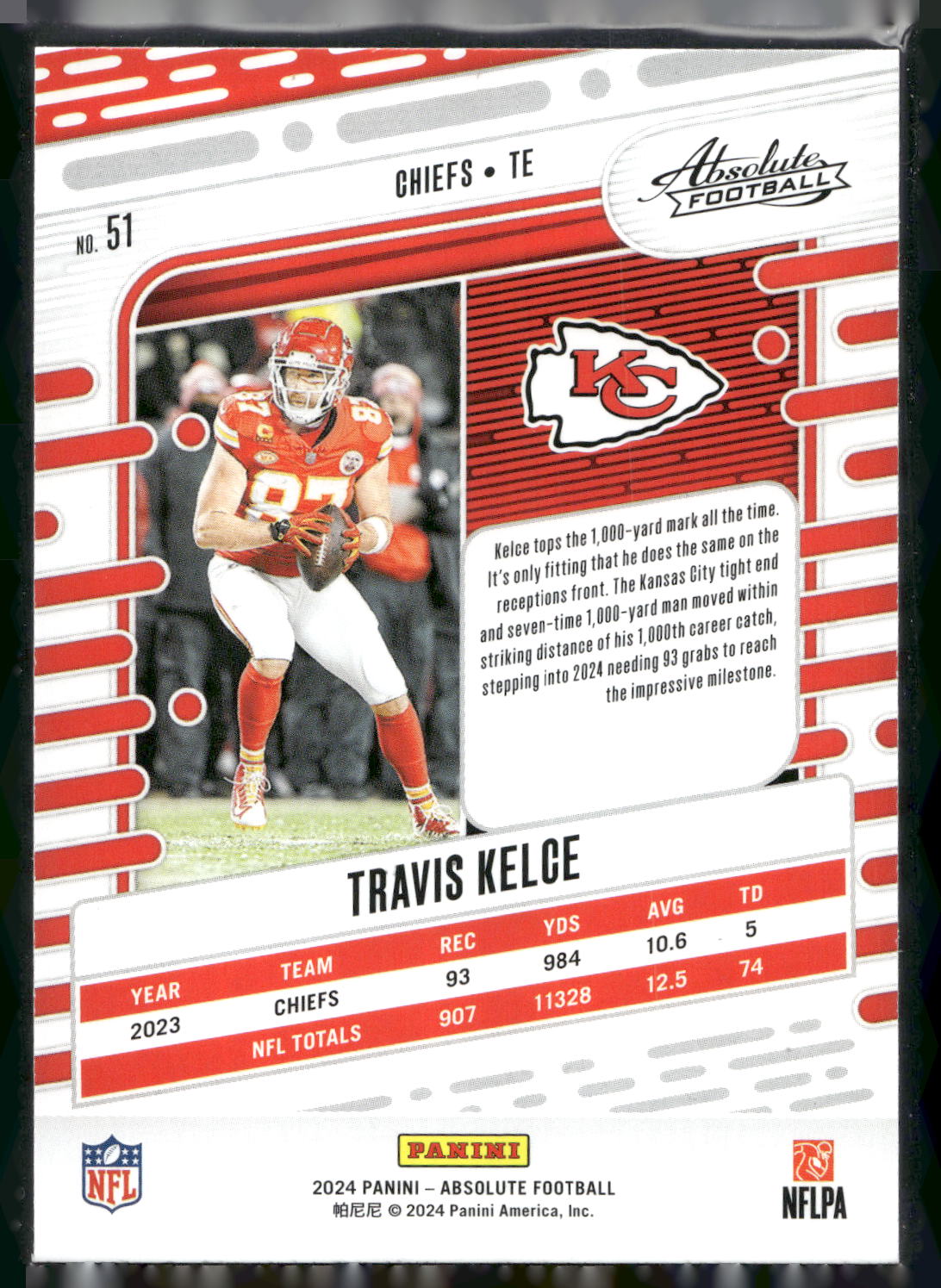 2024 Panini Absolute #51 Travis Kelce Retail