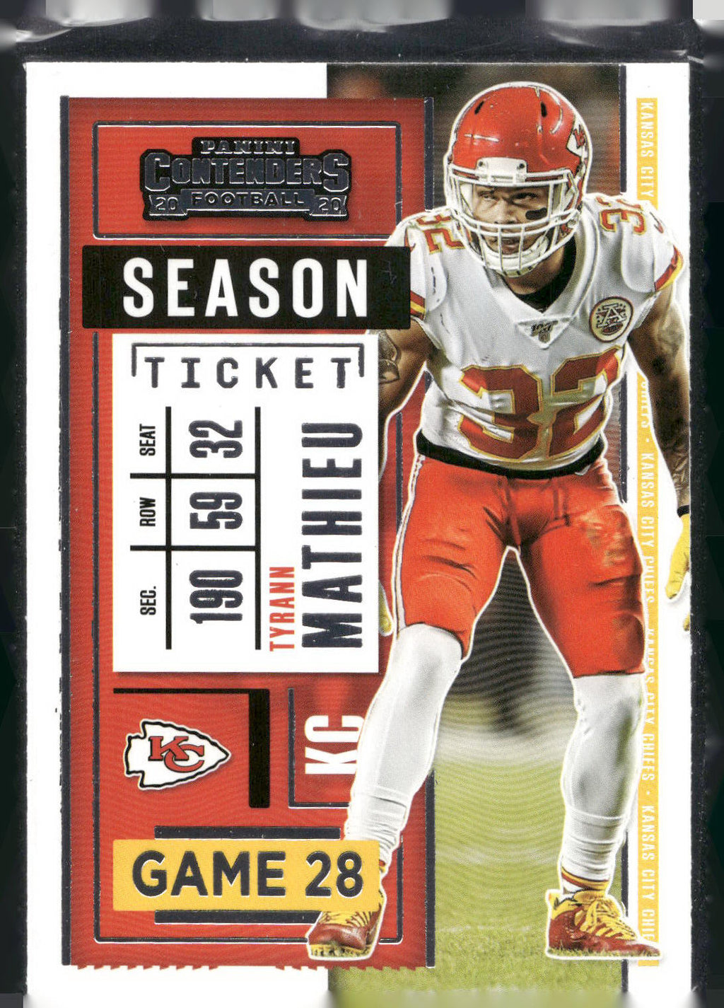 2020 Panini Contenders #5 Tyrann Mathieu