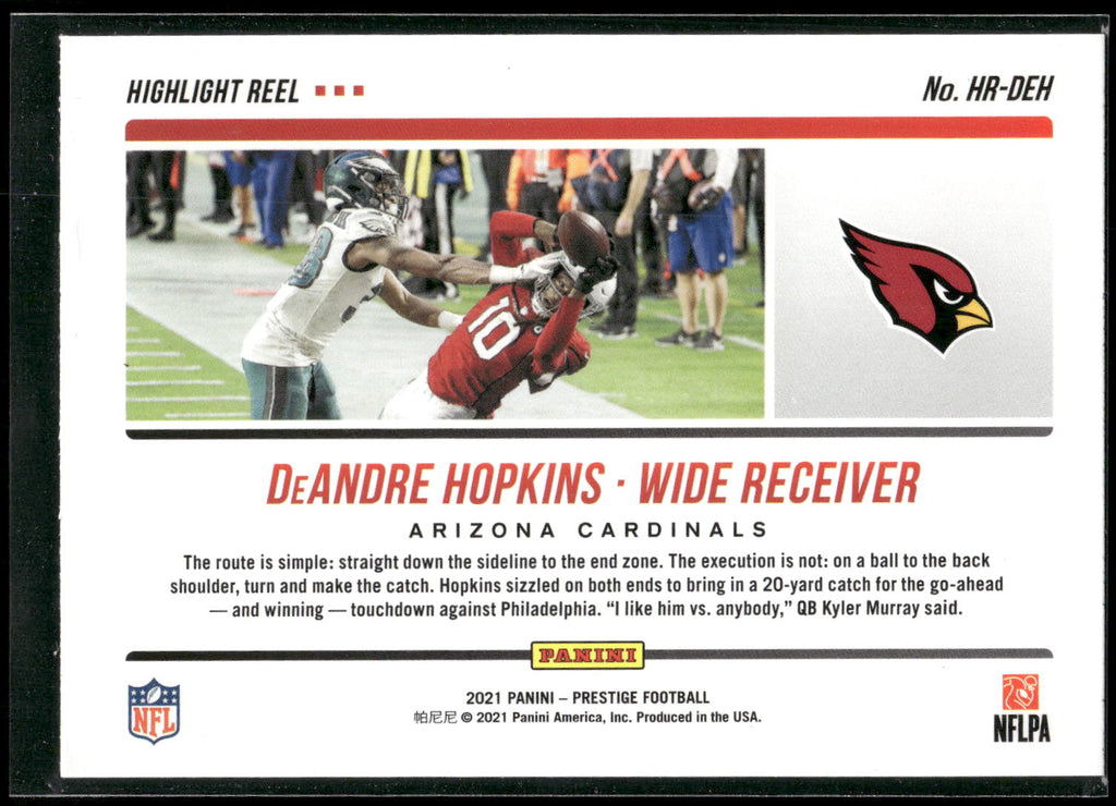 2021 Panini Prestige #HR-DEH DeAndre Hopkins Highlight Reel
