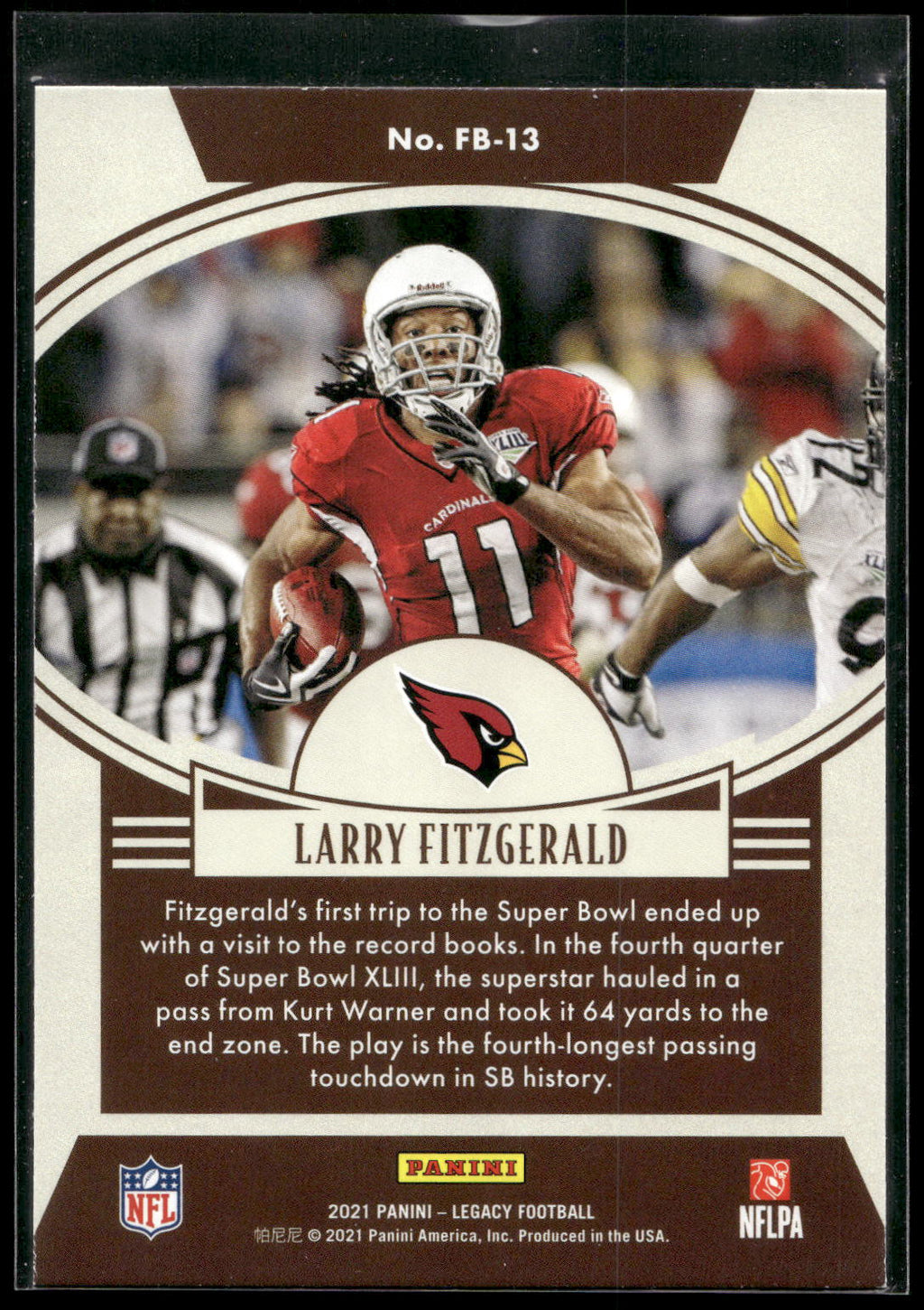 2021 Panini Legacy #FB-13 Larry Fitzgerald Flashback