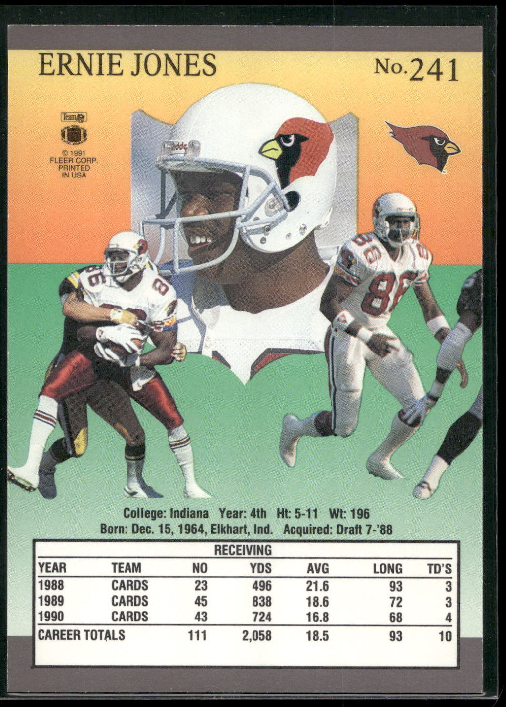 1991 Ultra #241 Ernie Jones