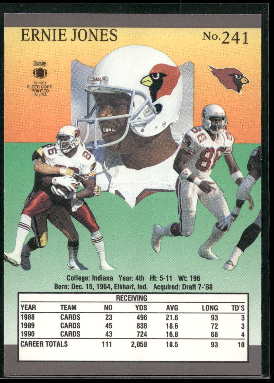 1991 Ultra #241 Ernie Jones