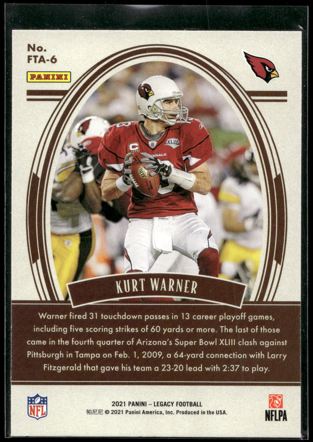 2021 Panini Legacy #FTA-6 Kurt Warner For the Ages