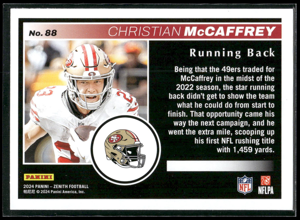 2024 Panini Zenith #88 Christian McCaffrey Retail