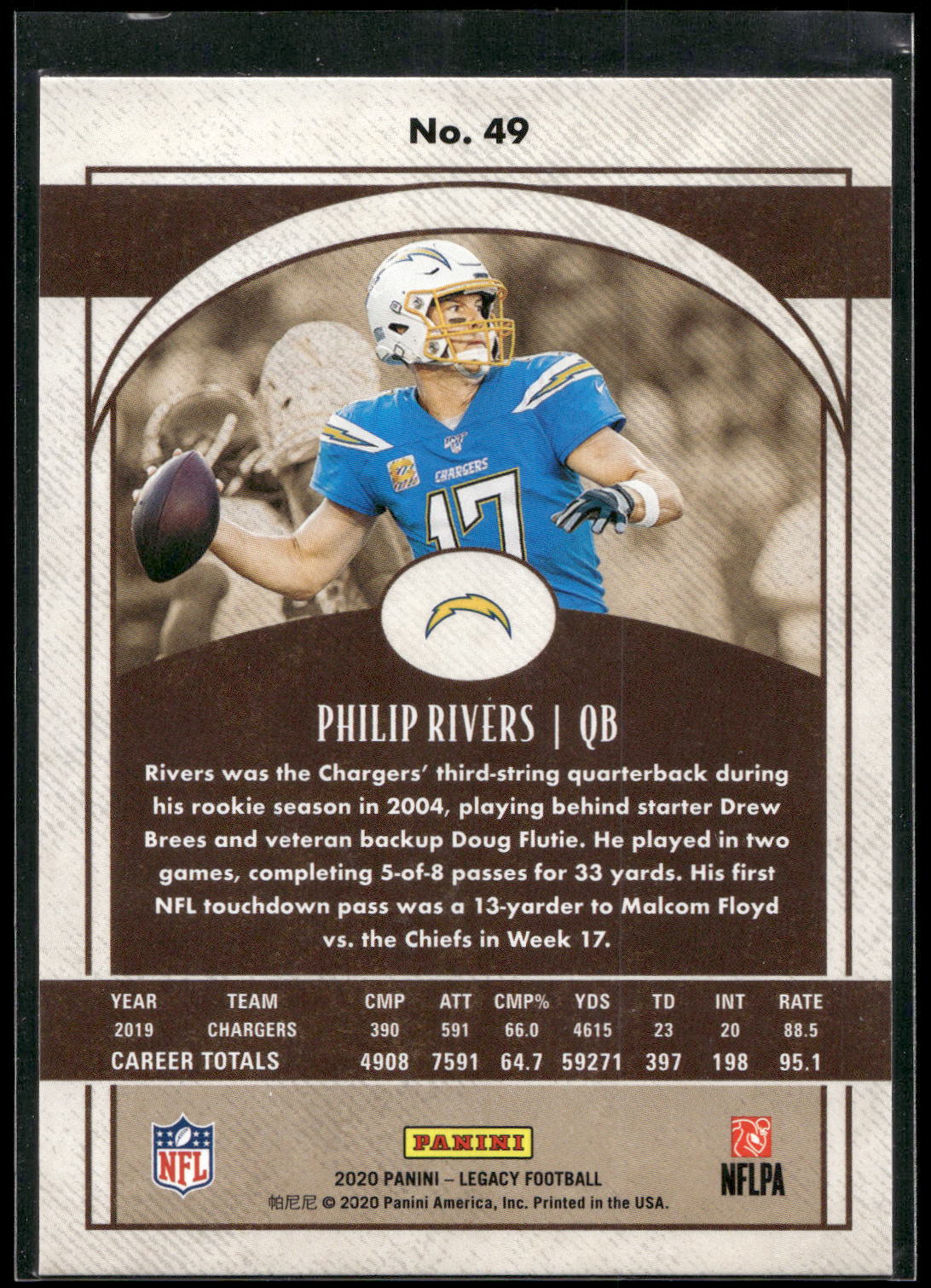 2020 Panini Legacy #49 Philip Rivers