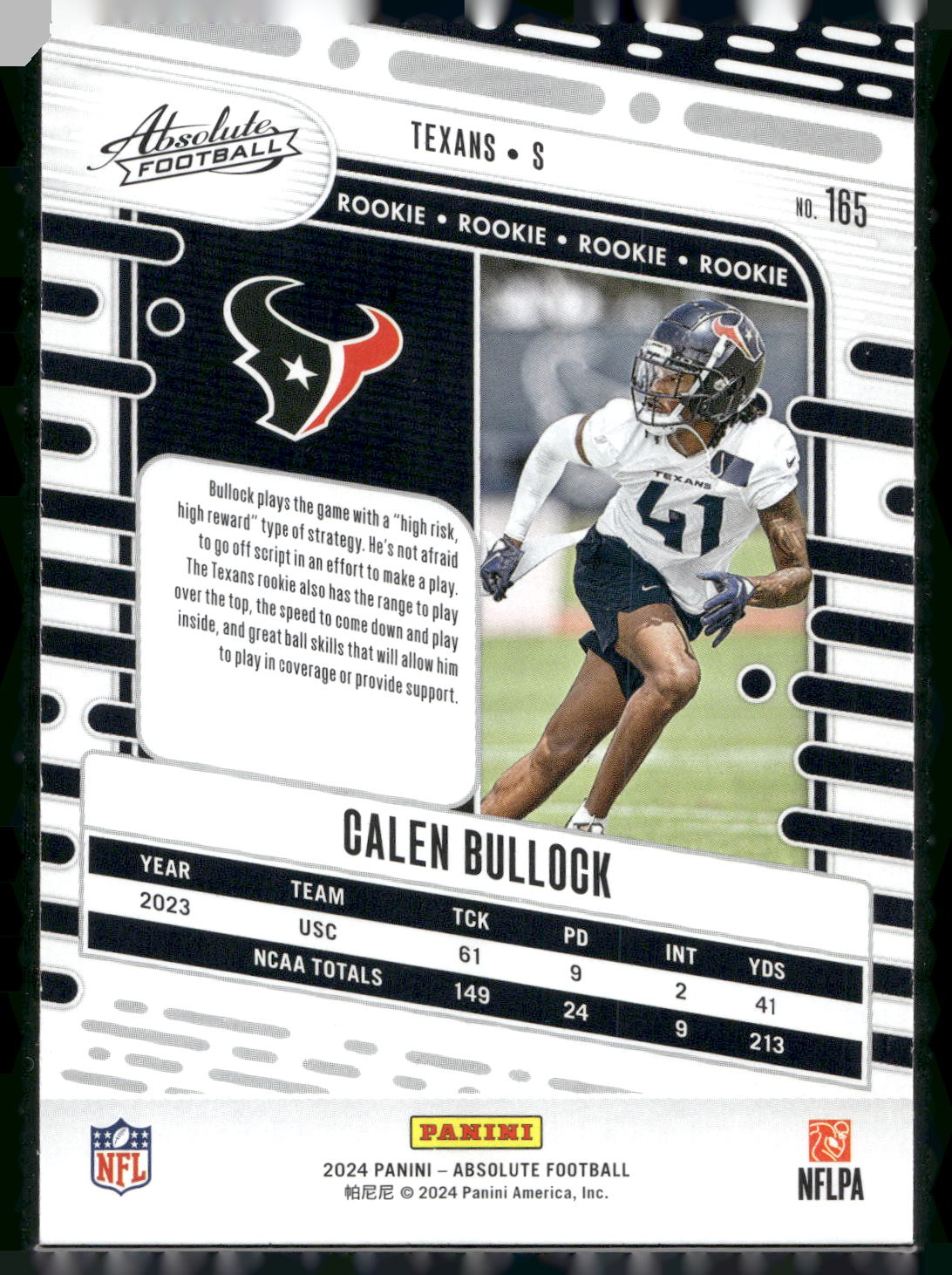 2024 Panini Absolute #165 Calen Bullock Retail