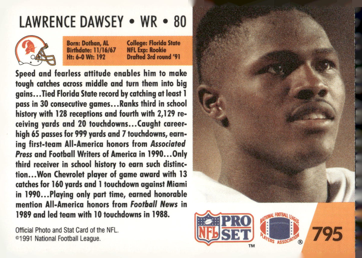 1991 Pro Set #795 Lawrence Dawsey