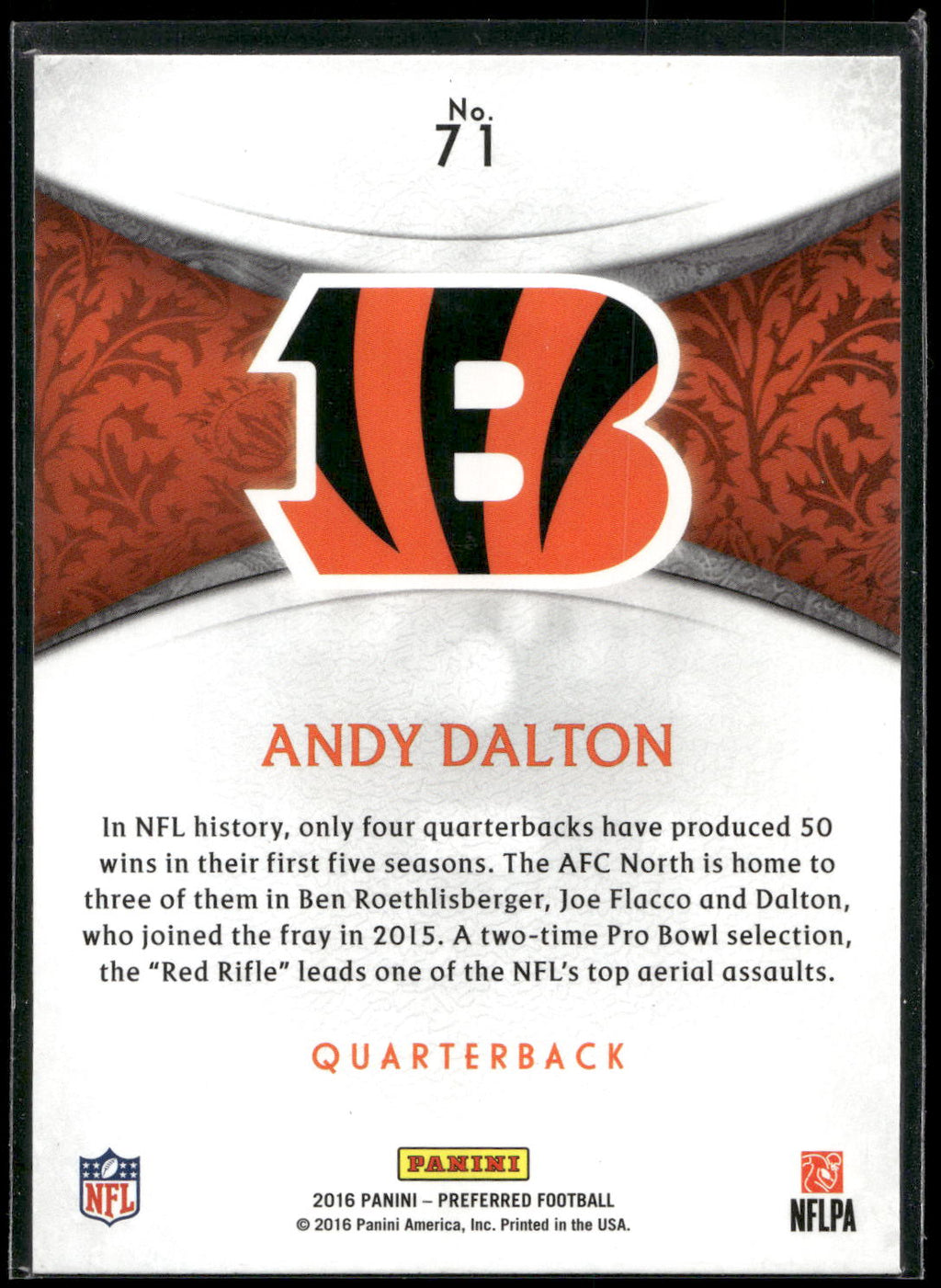 2016 Panini Crown Royale #71 Andy Dalton