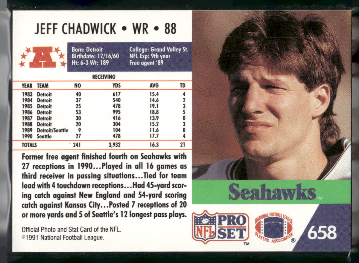 1991 Pro Set #658 Jeff Chadwick