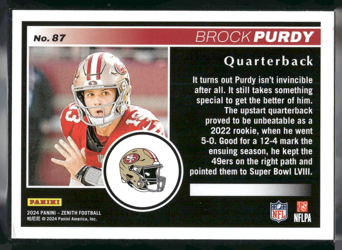 2024 Panini Zenith #87 Brock Purdy Retail