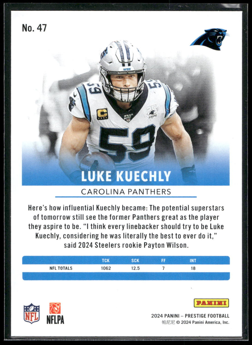 2024 Panini Prestige #47 Luke Kuechly