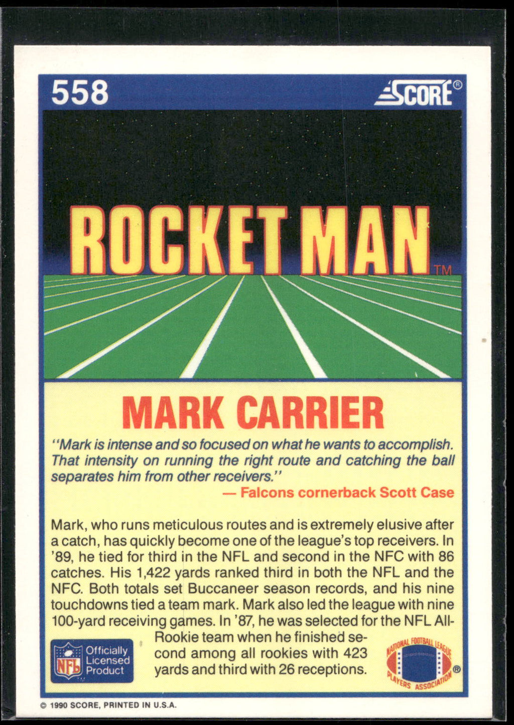 1990 Score #558 Mark Carrier