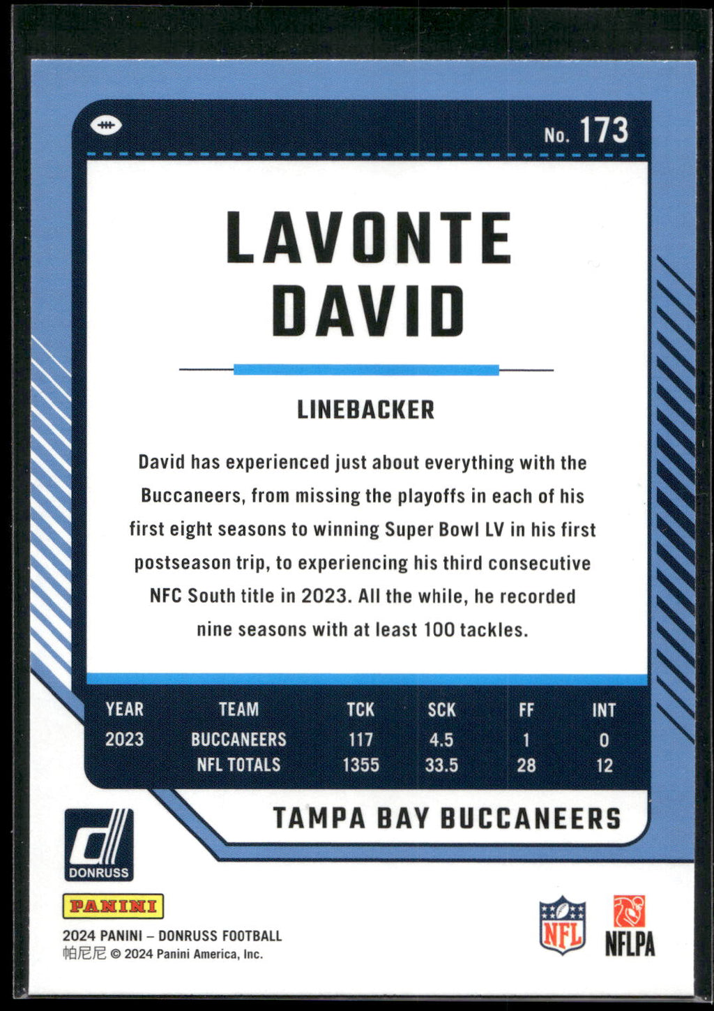 2024 Donruss #173 Lavonte David