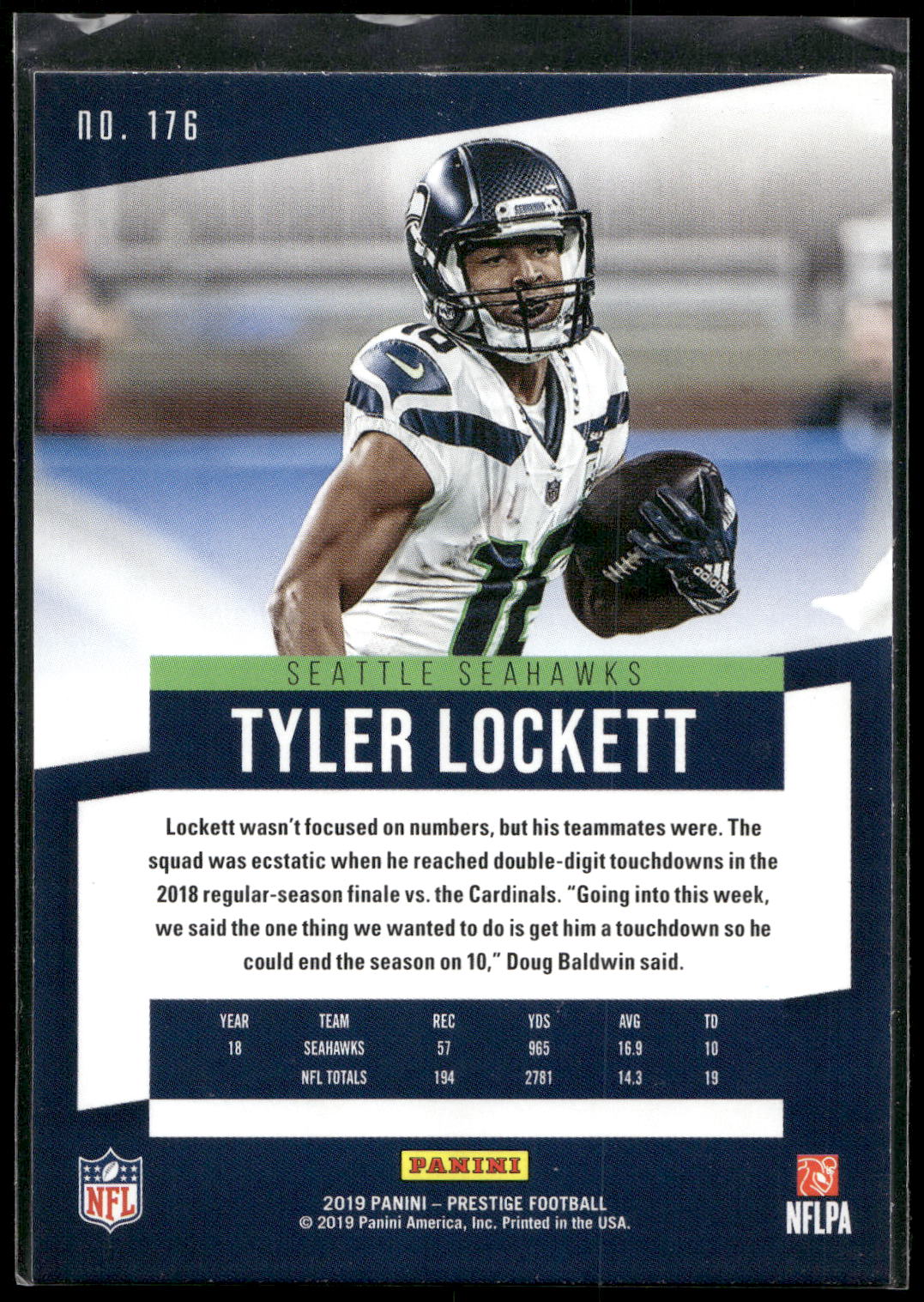 2019 Panini Prestige #176 Tyler Lockett