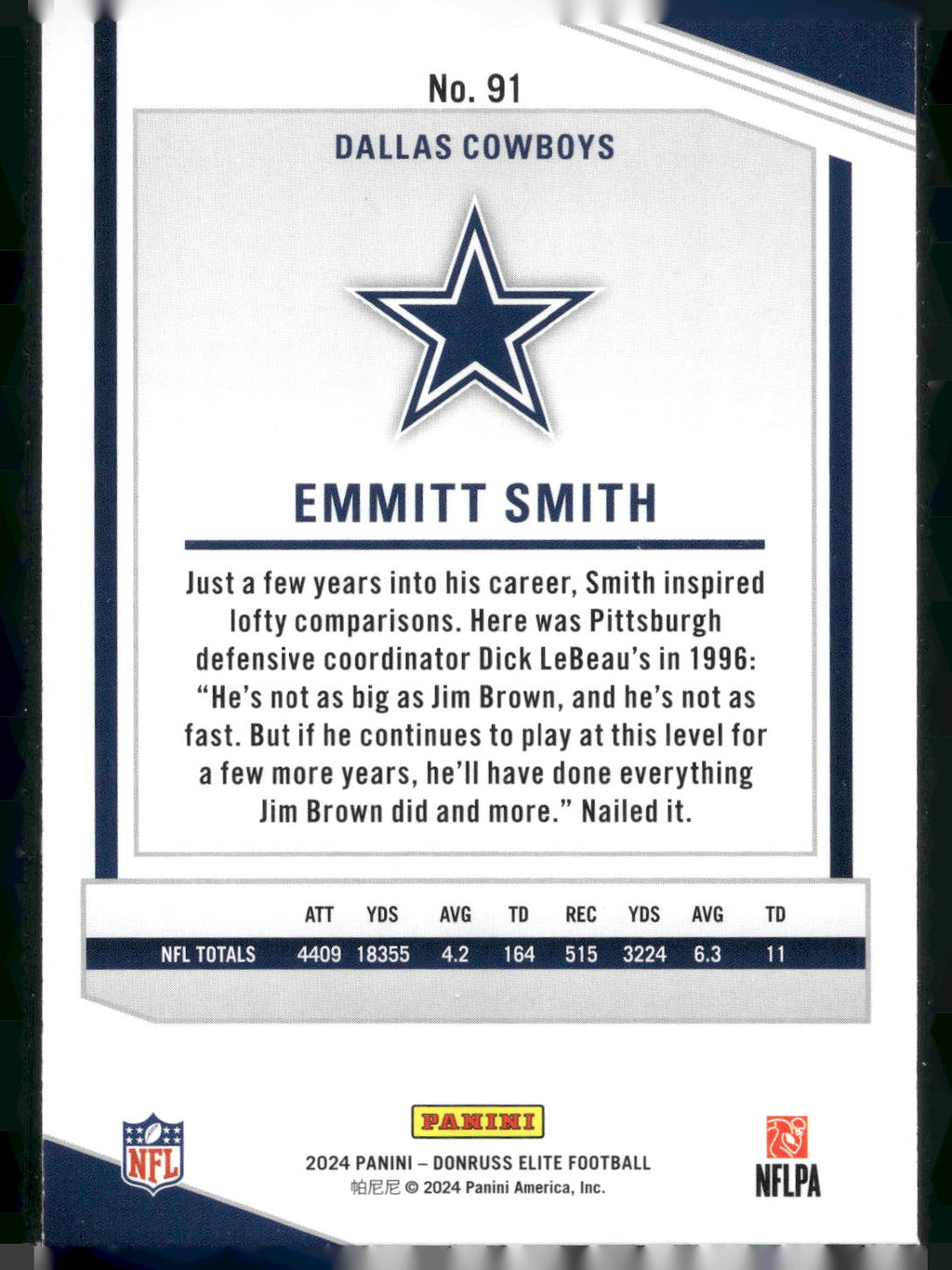 2024 Donruss Elite #91 Emmitt Smith