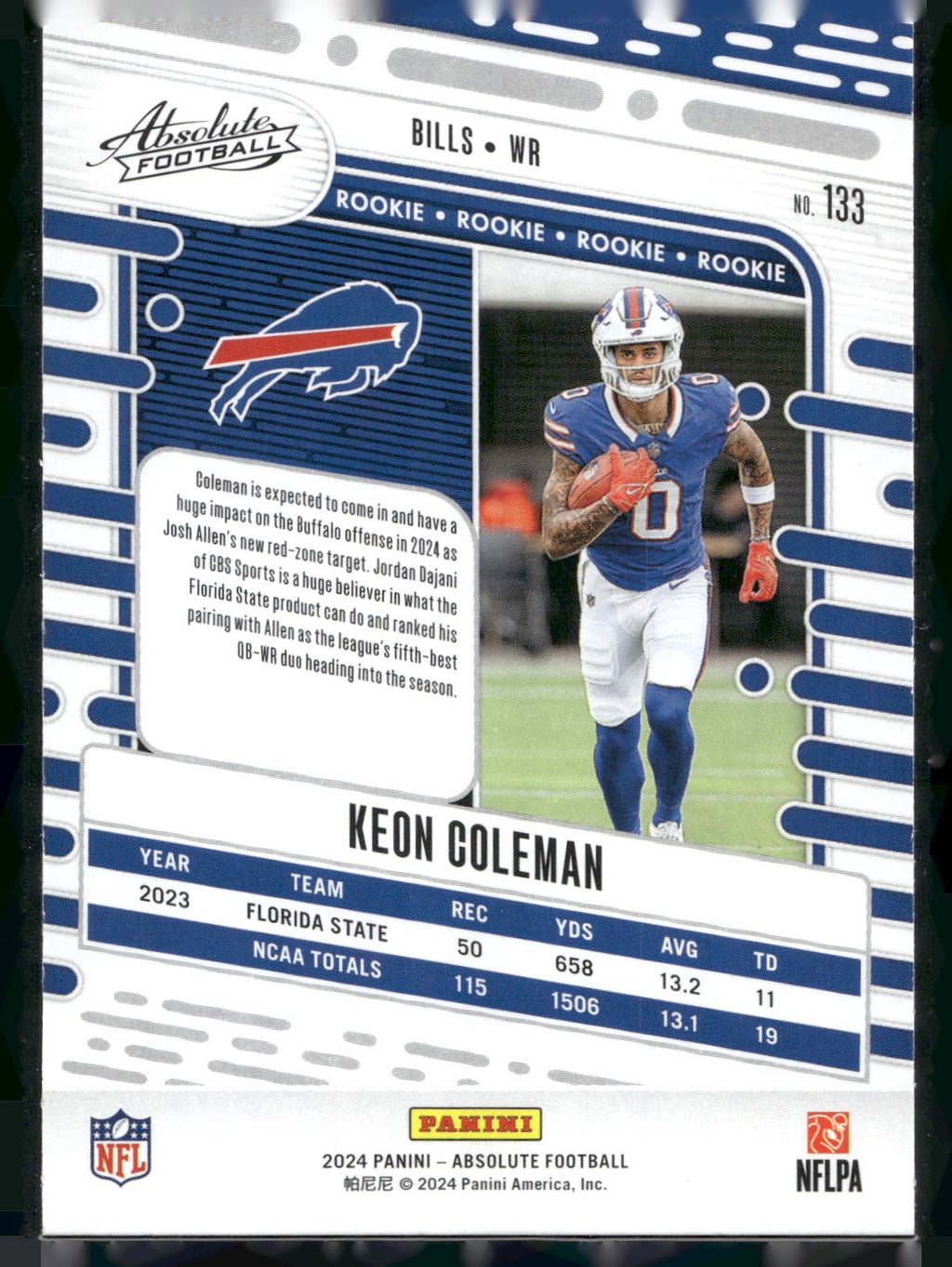 2024 Panini Absolute #133 Keon Coleman Retail
