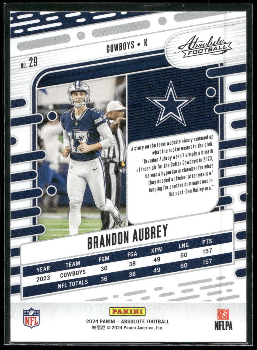 2024 Panini Absolute #29 Brandon Aubrey Retail