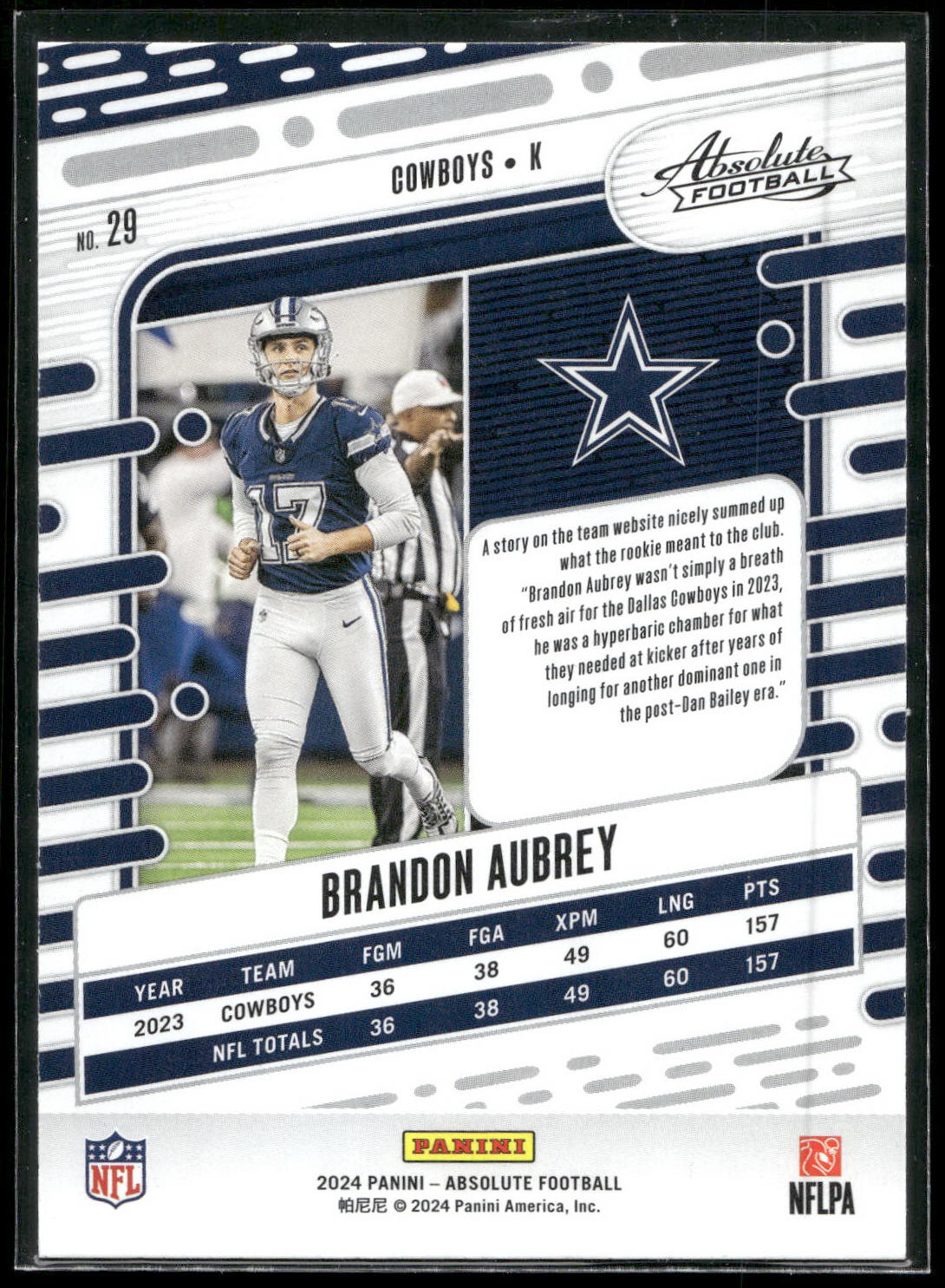 2024 Panini Absolute #29 Brandon Aubrey Retail