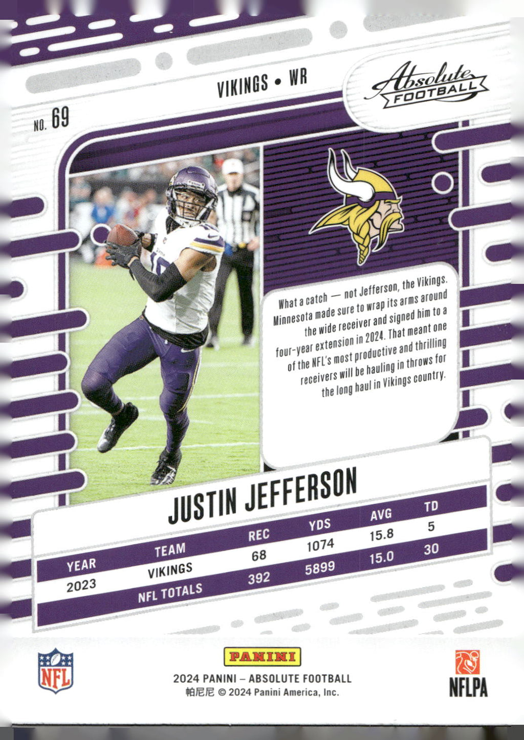 2024 Panini Absolute #69 Justin Jefferson Retail