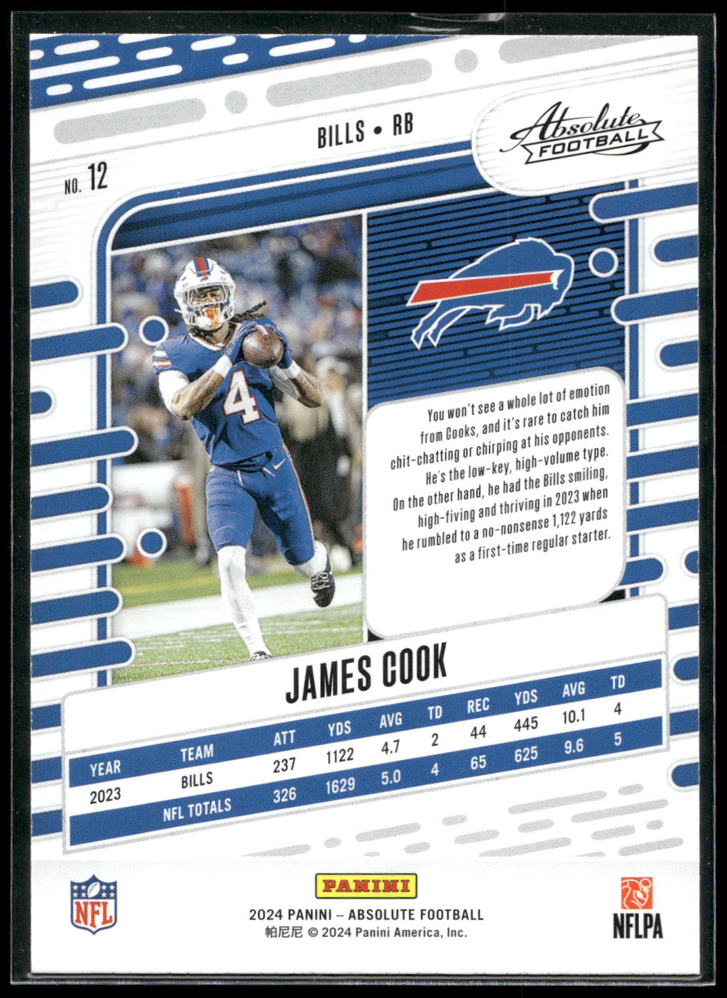 2024 Panini Absolute #12 James Cook Retail