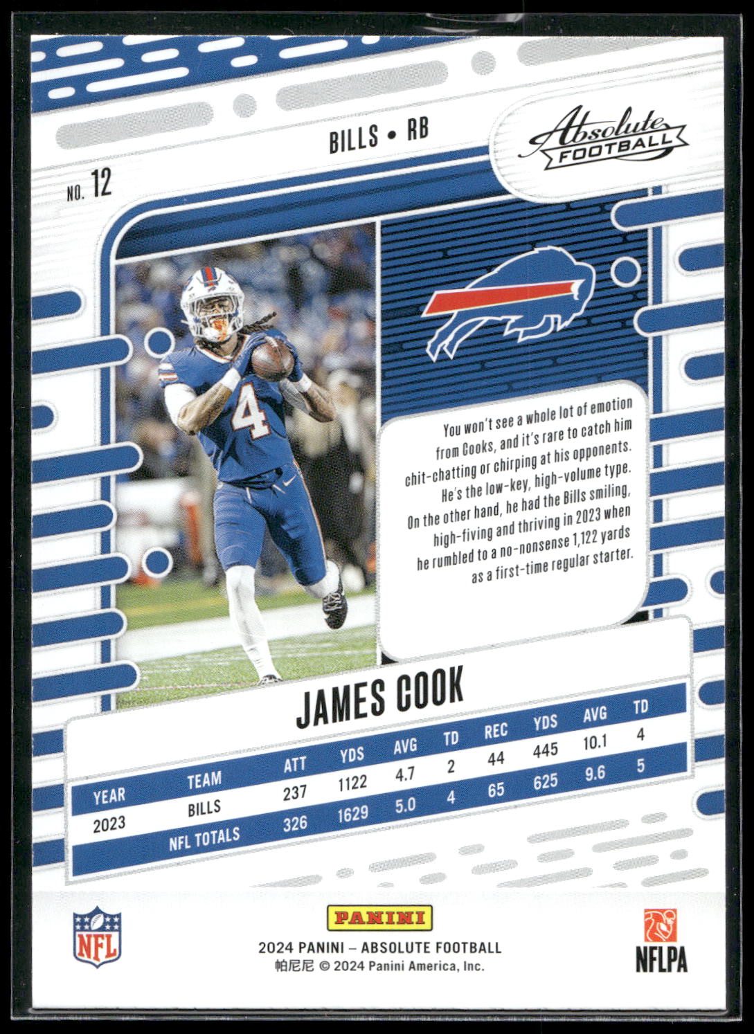 2024 Panini Absolute #12 James Cook Retail