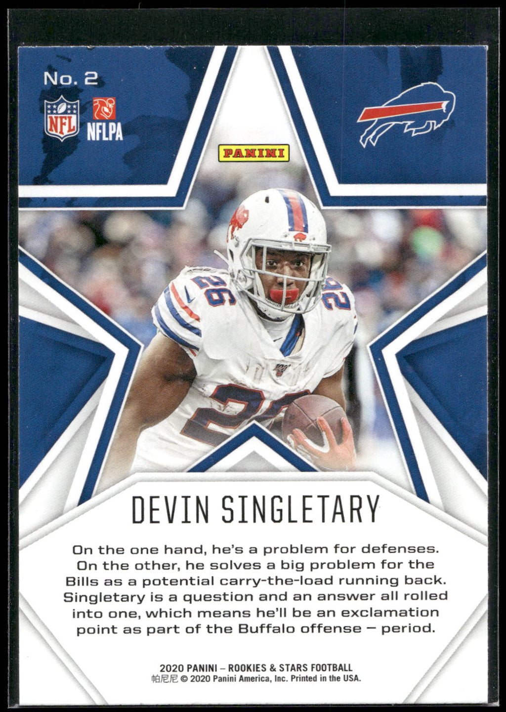 2020 Panini Rookies & Stars #2 Devin Singletary
