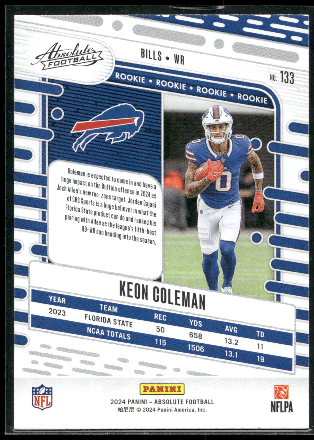 2024 Panini Absolute #133 Keon Coleman Retail