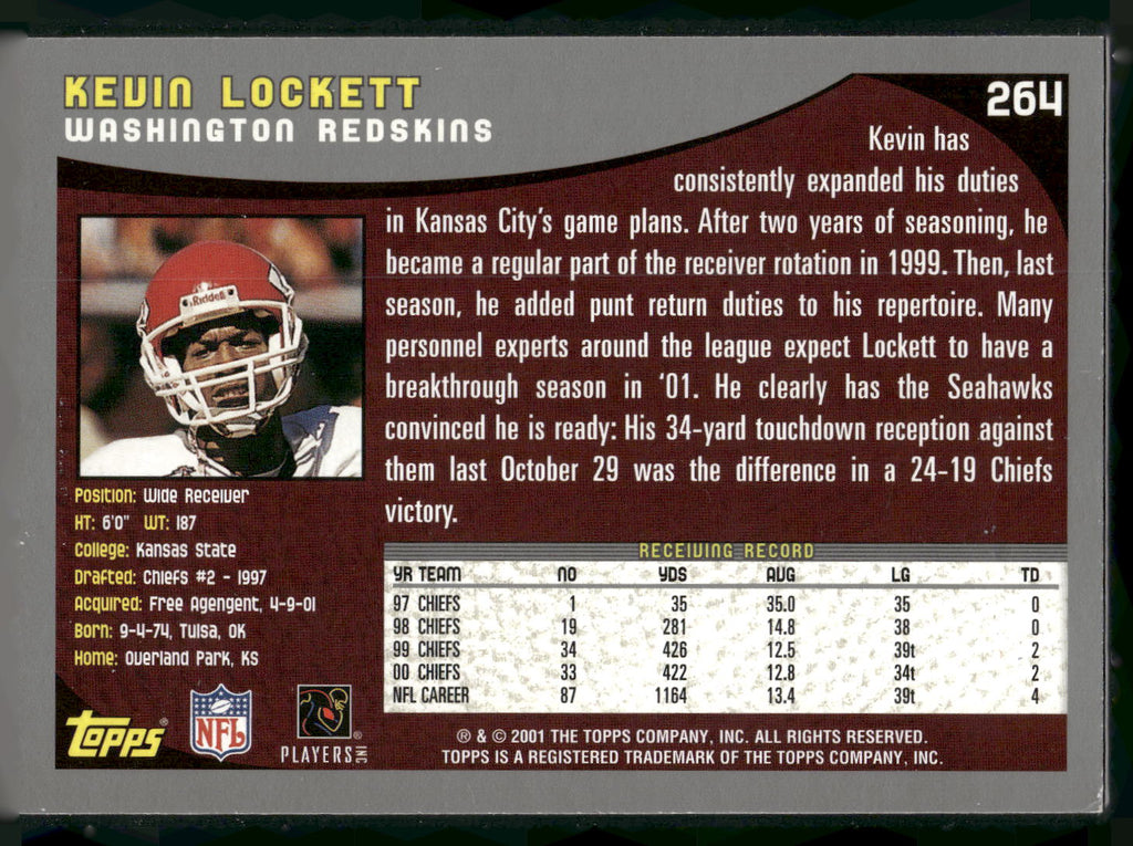 2001 Topps #264 Kevin Lockett