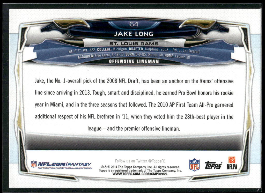 2014 Topps #64 Jake Long