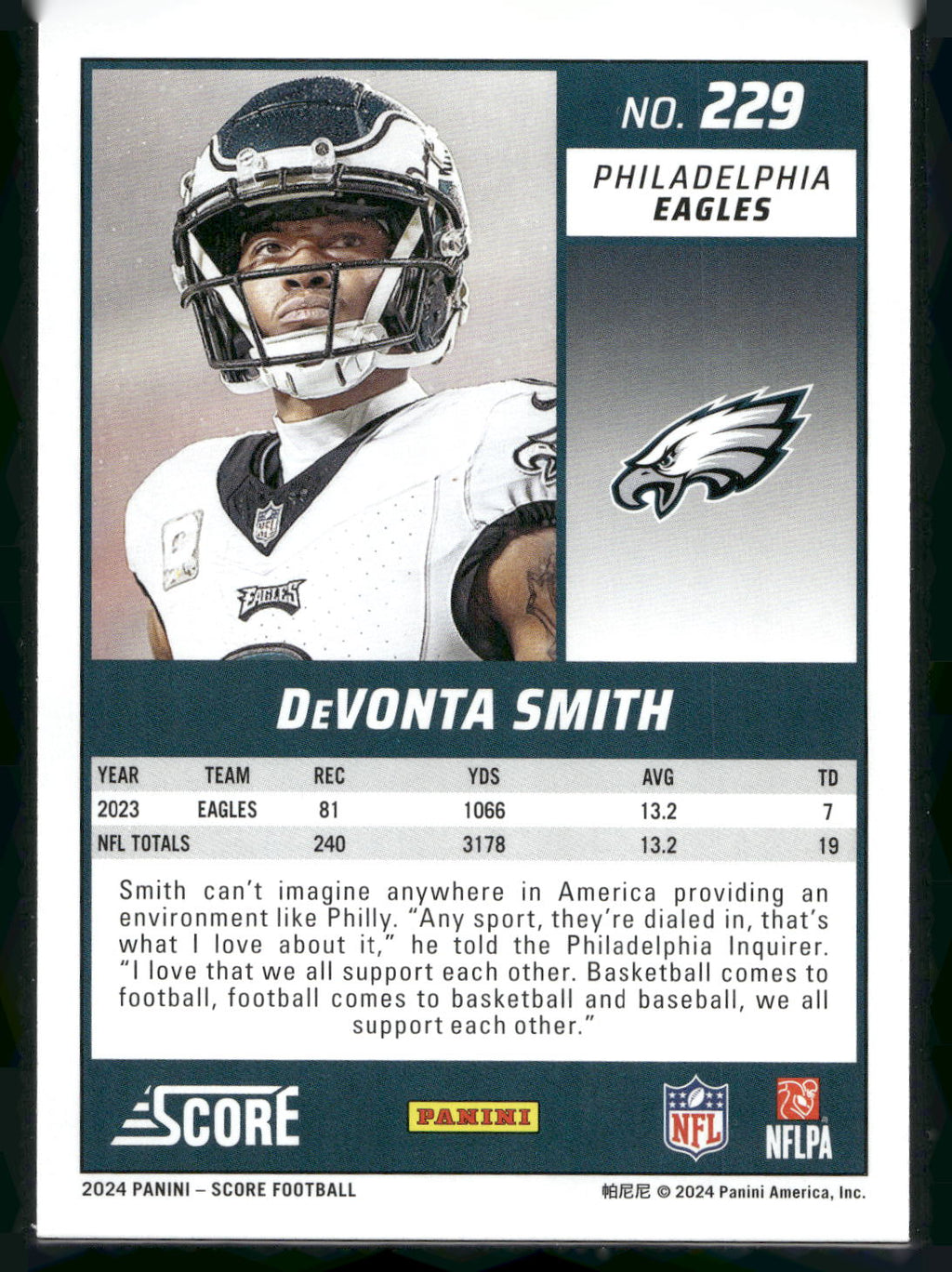 2024 Score #229 DeVonta Smith