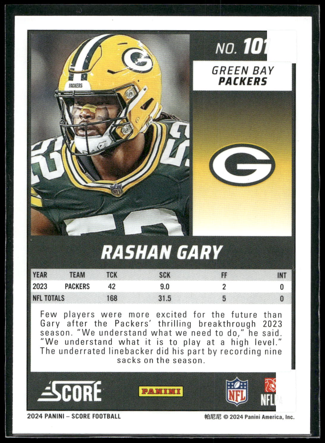 2024 Score #101 Rashan Gary