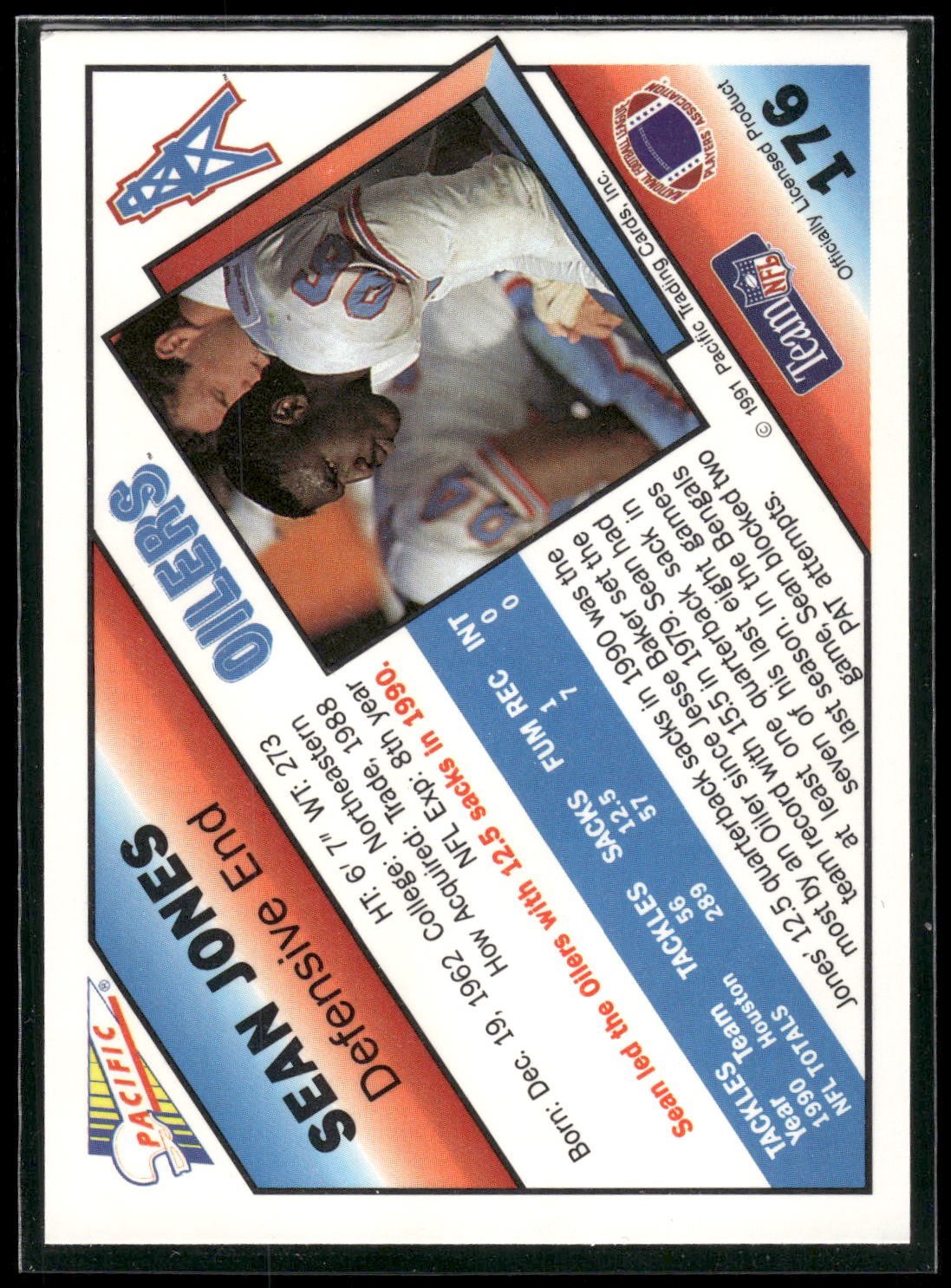 1991 Pacific #176 Sean Jones
