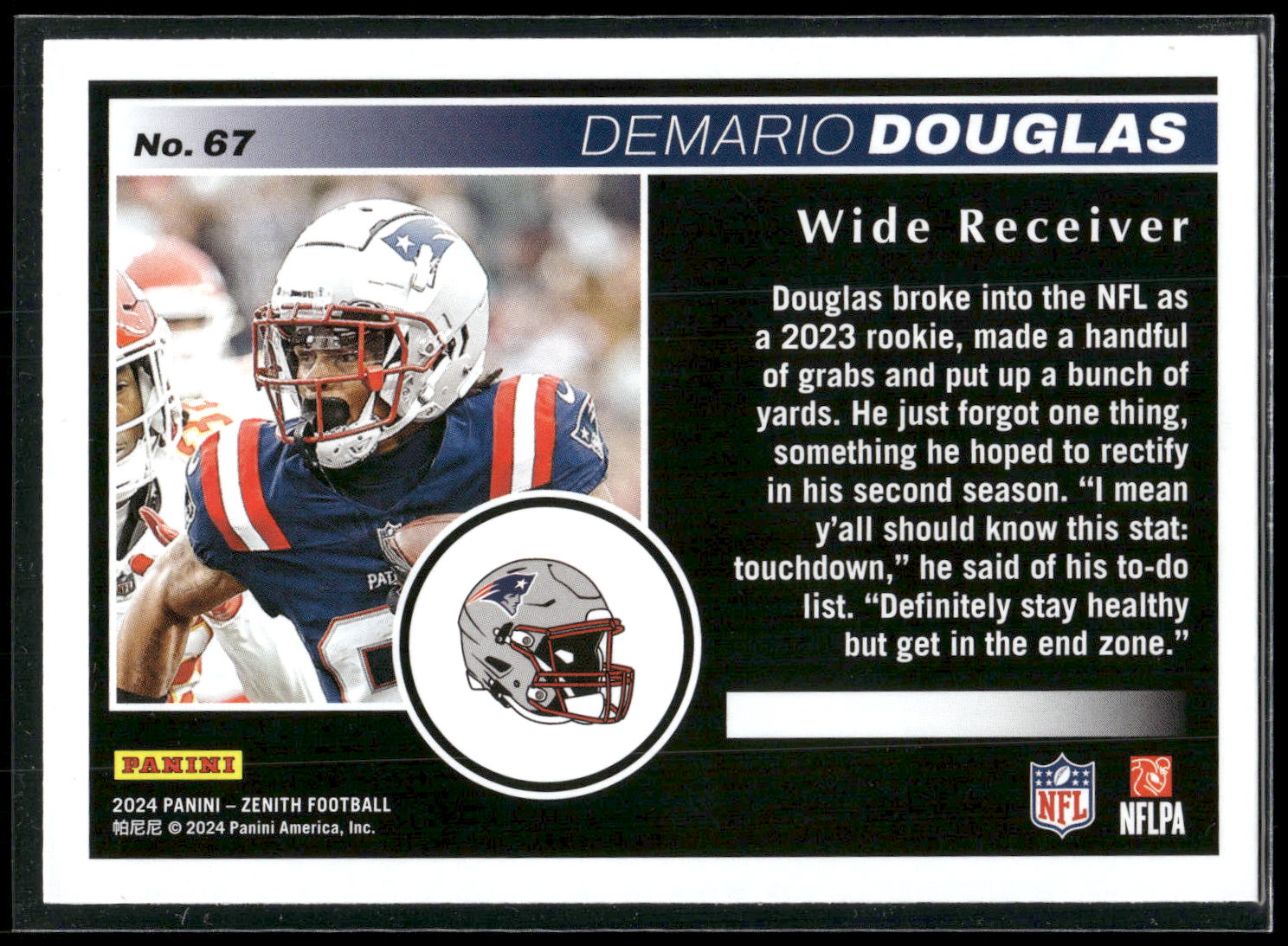 2024 Panini Zenith #67 Demario Douglas Retail