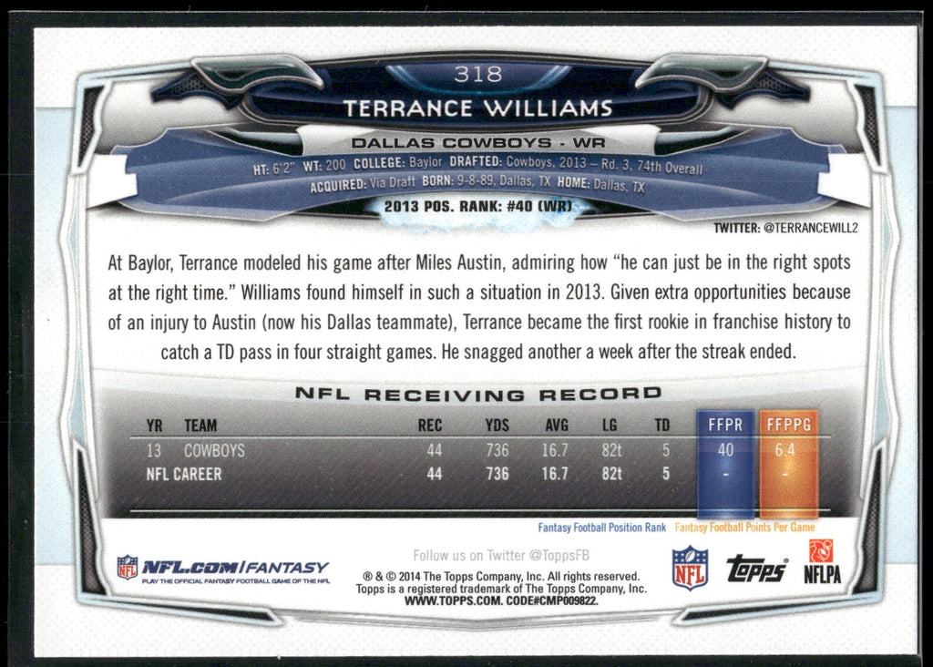 2014 Topps #318 Terrance Williams
