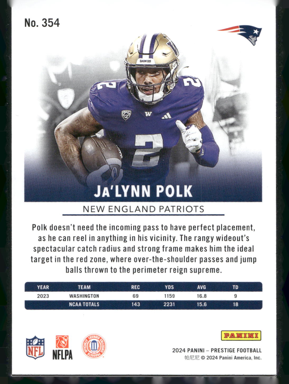 2024 Panini Prestige #354 Ja'Lynn Polk