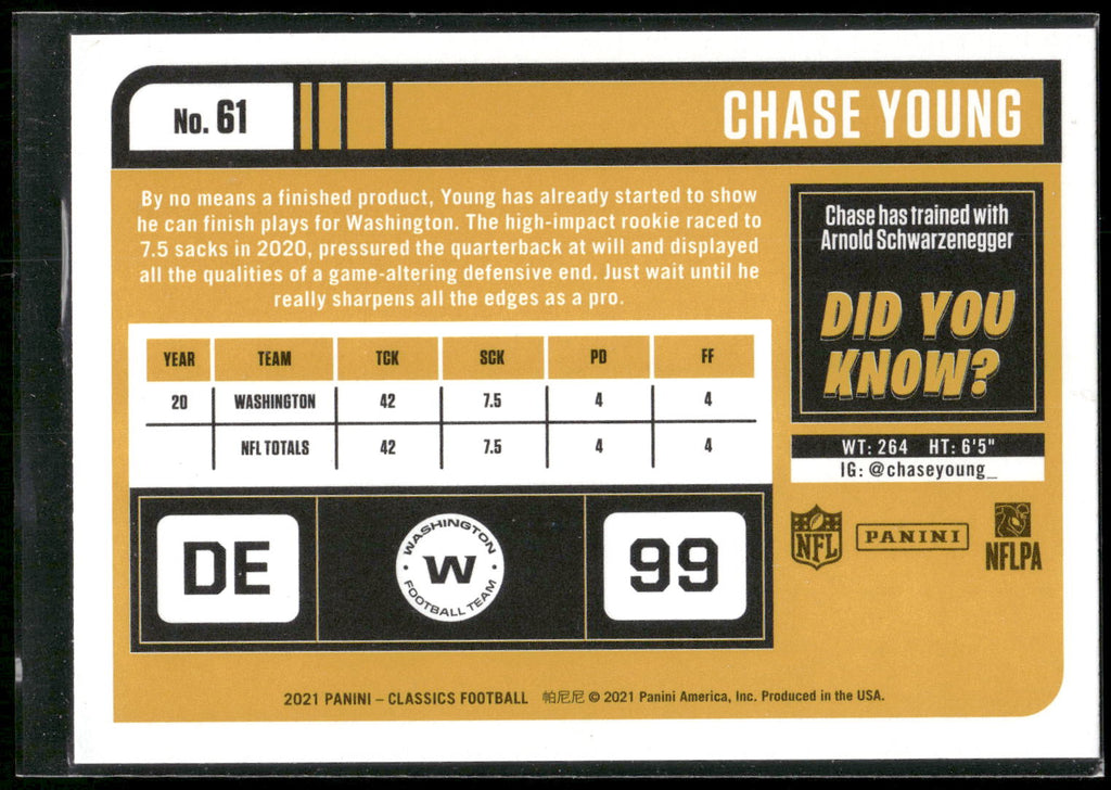 2021 Panini Classics #61 Chase Young