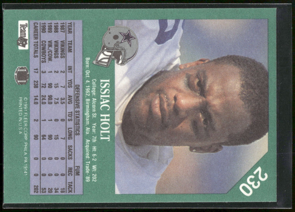 1991 Fleer #230 Issiac Holt