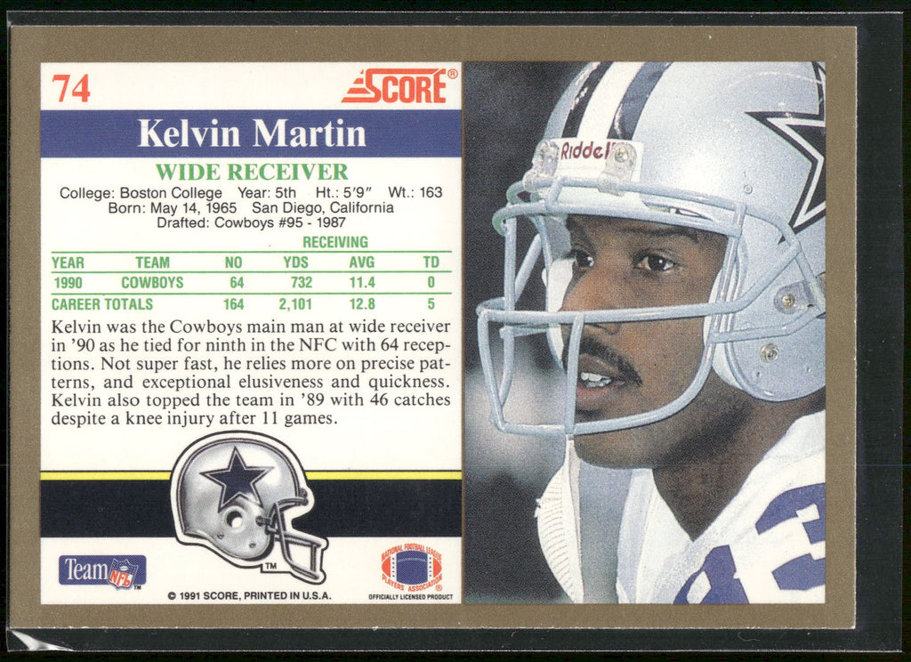 1991 Score #74 Kelvin Martin