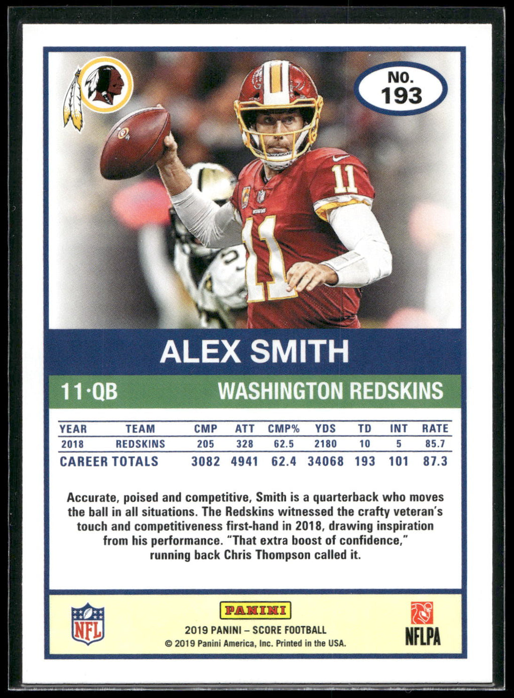 2019 Score #193 Alex Smith