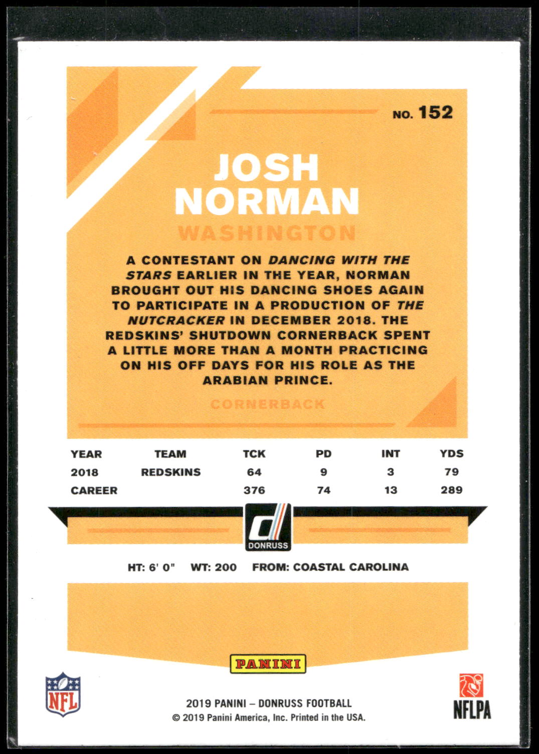 2019 Donruss #152 Josh Norman