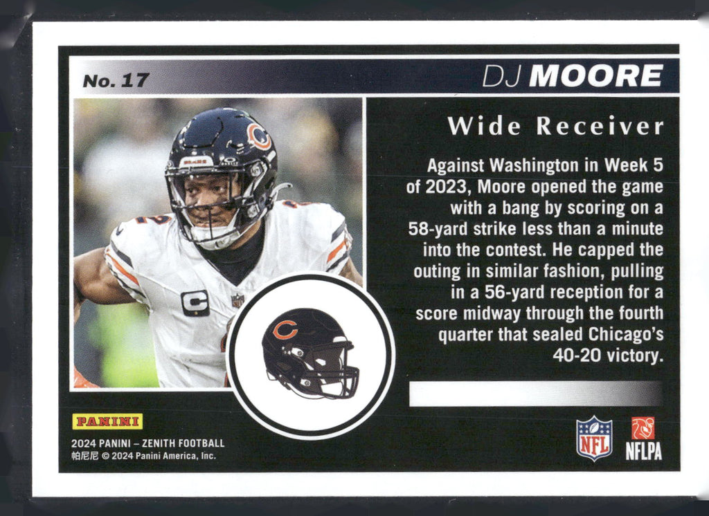 2024 Panini Zenith #17 DJ Moore Retail