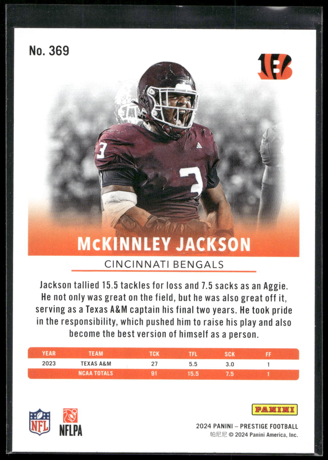 2024 Panini Prestige #369 McKinnley Jackson