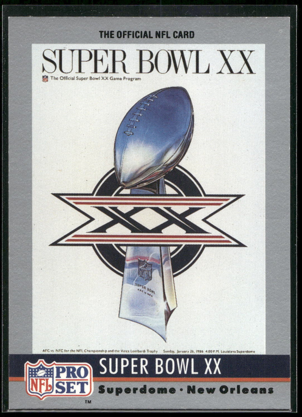 1991 GTE Super Bowl Theme Art #NNO Super Bowl