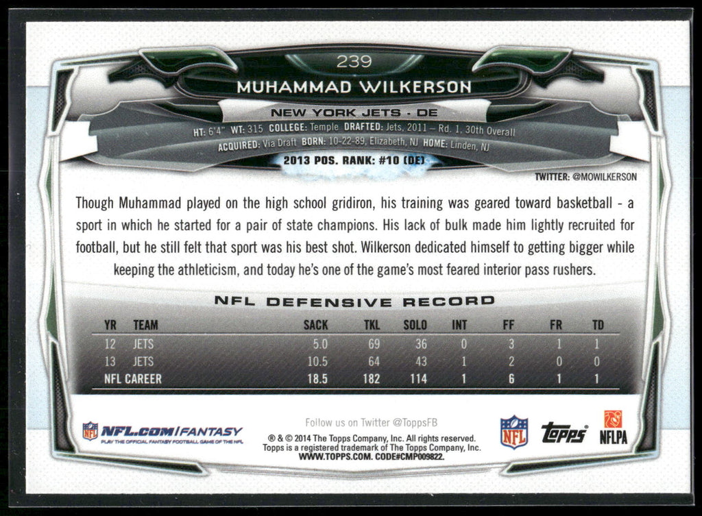 2014 Topps #239 Muhammad Wilkerson