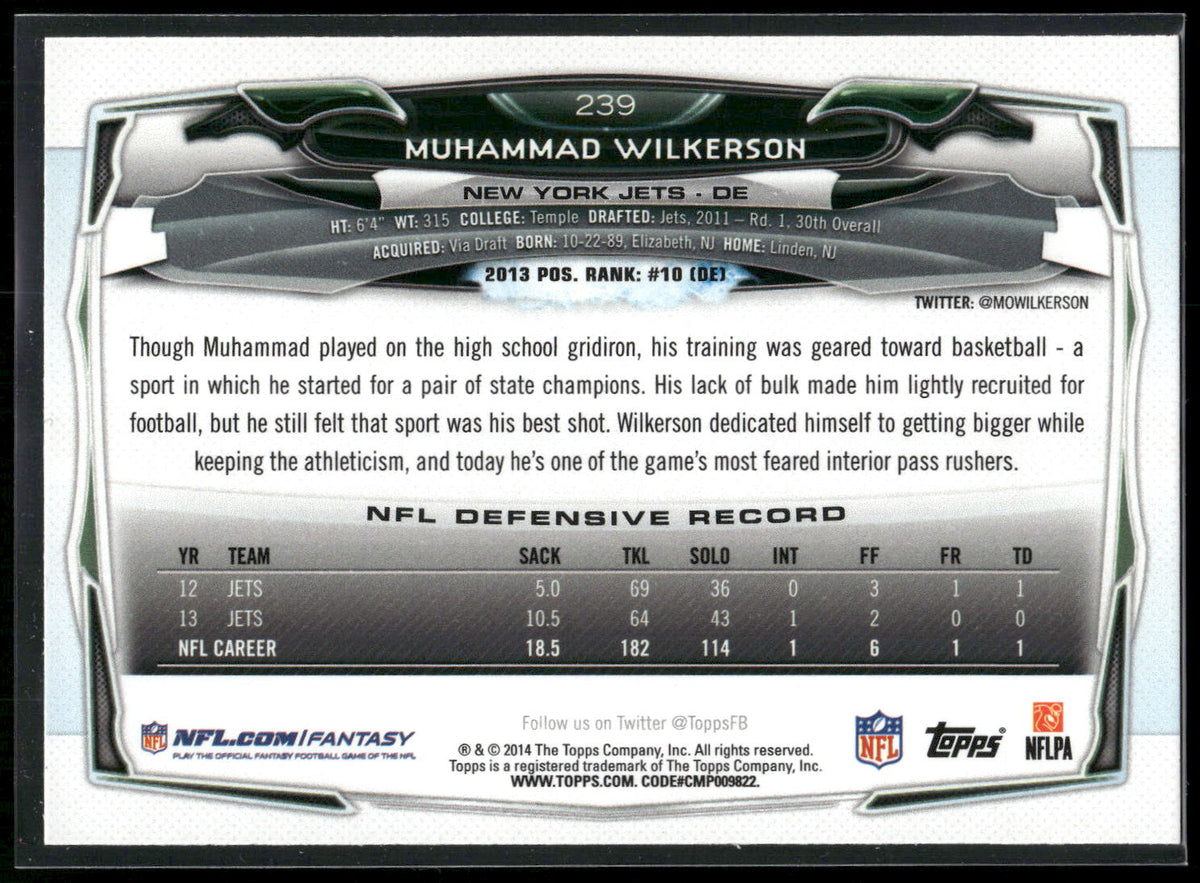 2014 Topps #239 Muhammad Wilkerson
